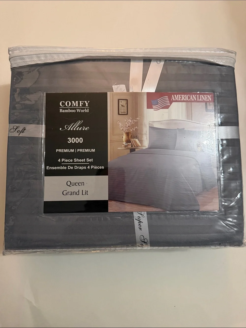 Allure 3000 Queen Sheet Set - Gray